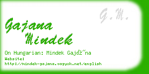 gajana mindek business card